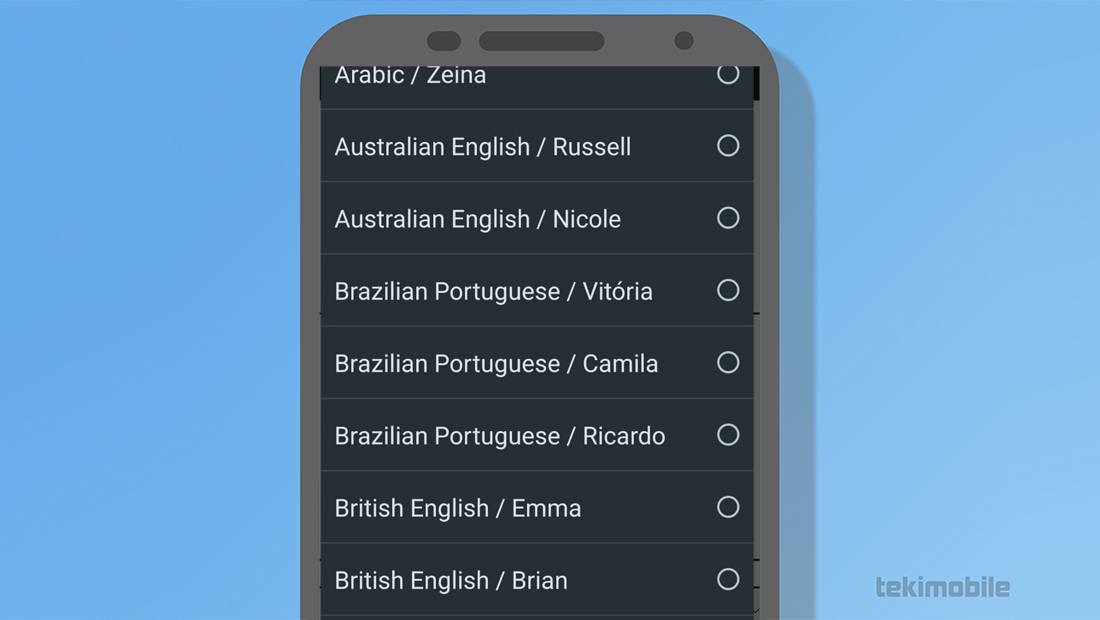 A plataforma tem vários modelos de voz