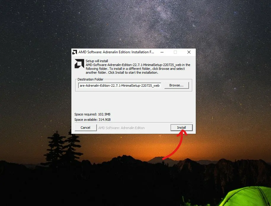 Clique em Install - Como atualizar os drivers de vídeo (Intel, AMD e Nvidia)