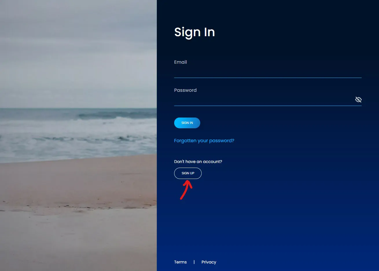 Clique em Sign UP - Colecione figurinhas virtuais da Copa do mundo 2022