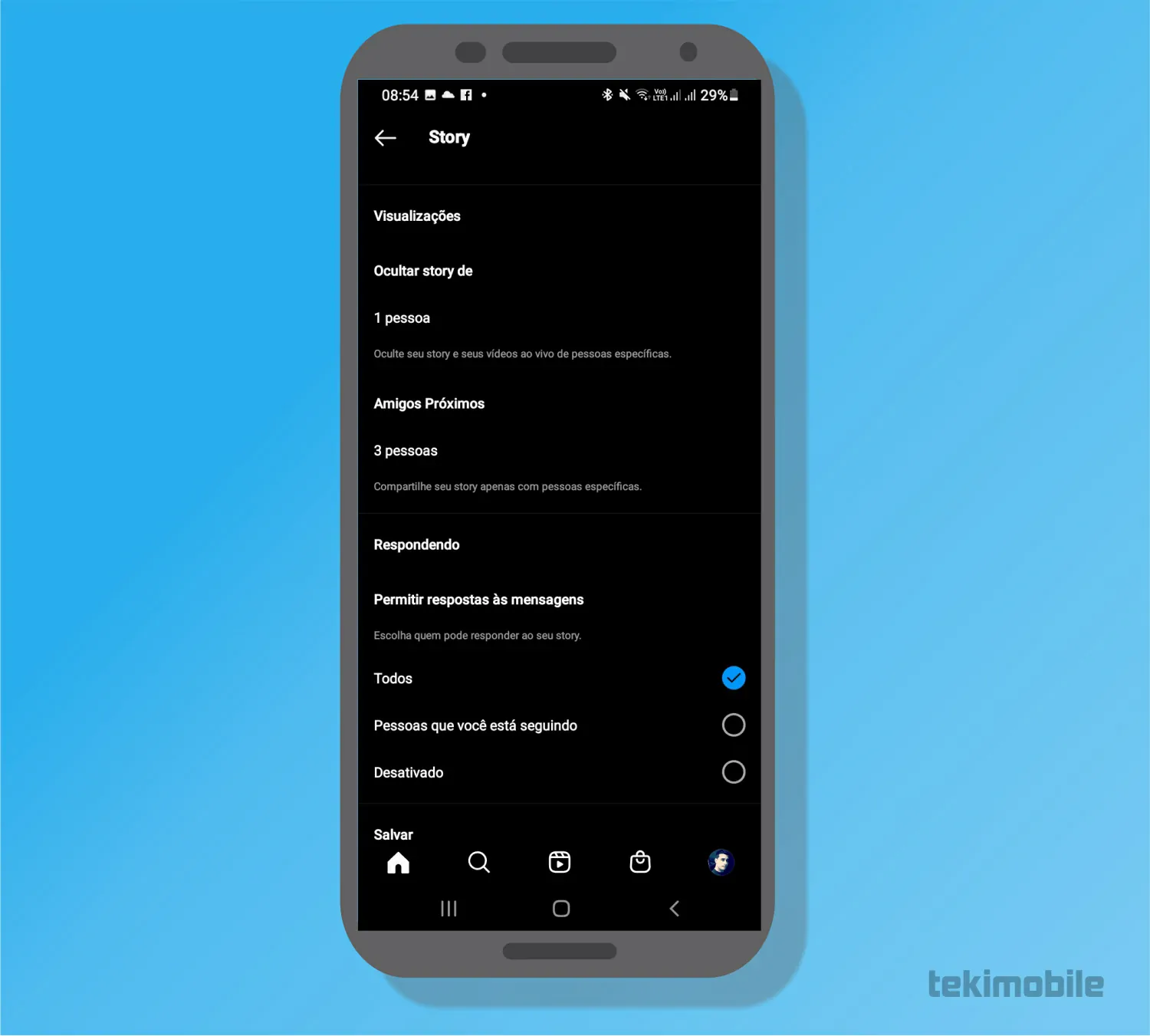 Configurações stories - Como editar Stories publicado