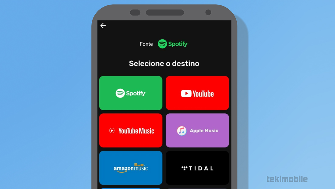 Depois de escolher a origem, basta escolher o destino