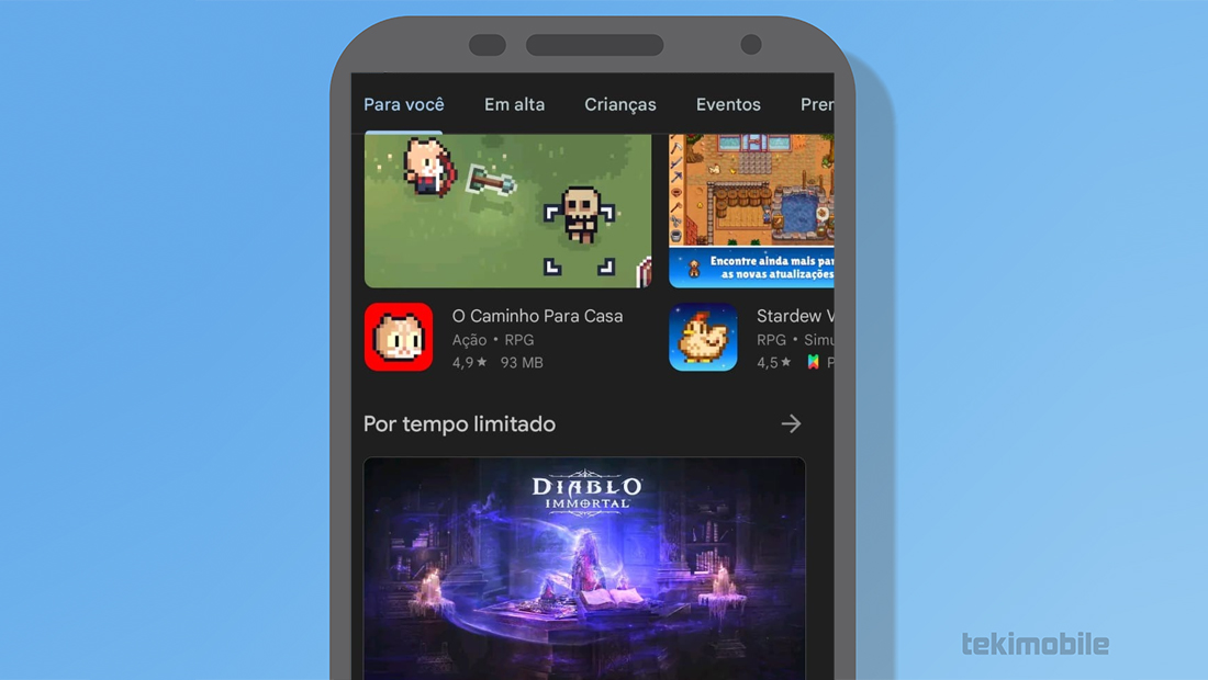Independente do celular com Android vá na Play Store