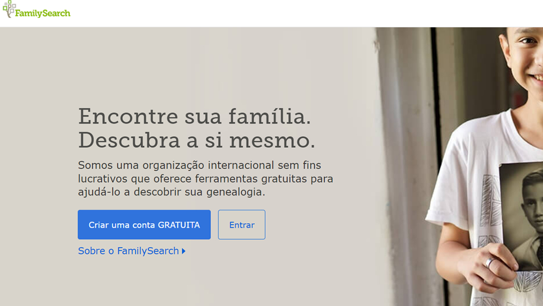O FamilySearch é gratuito e simples