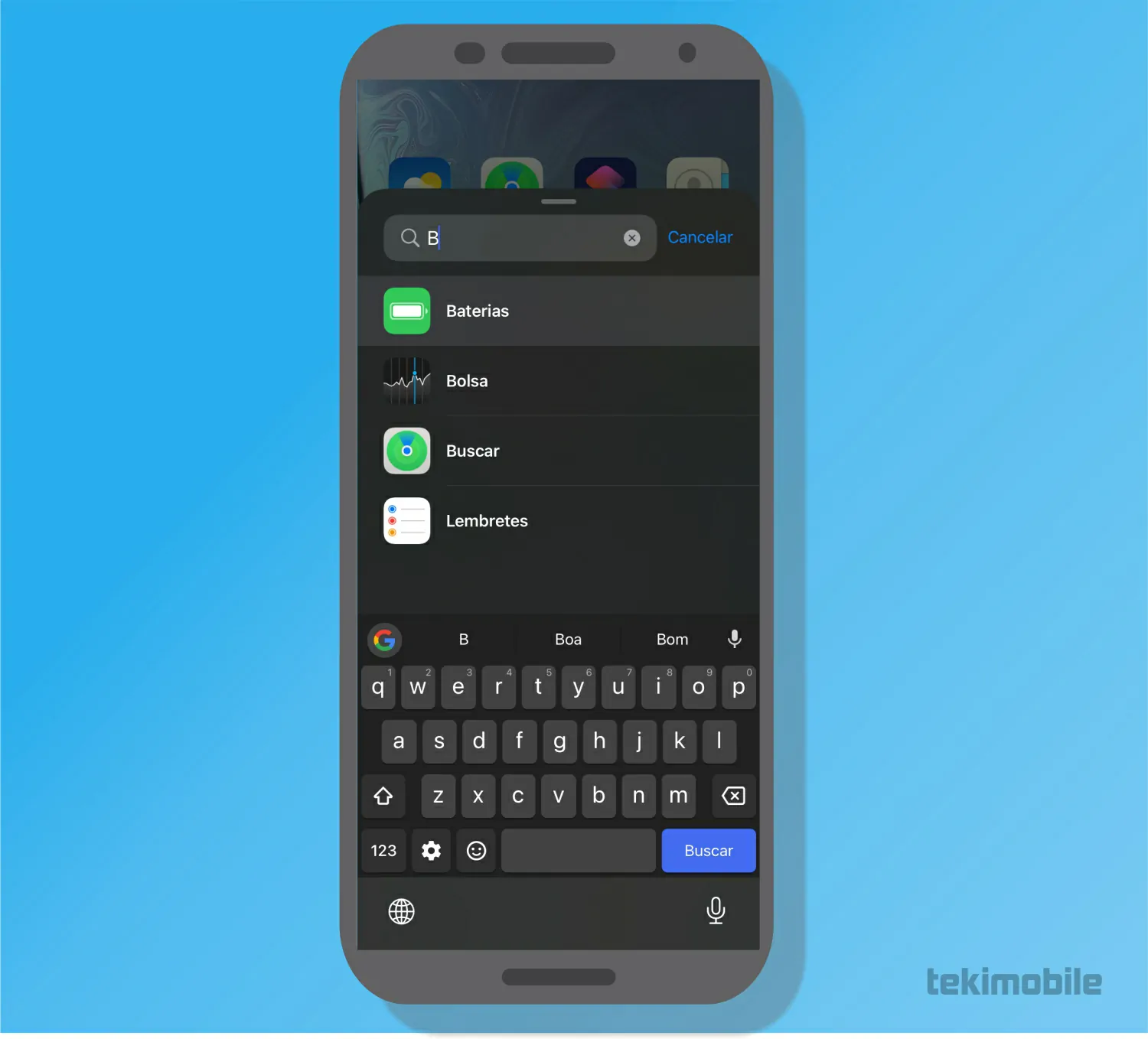 Pesquise bateria - Como configurar porcentagem de bateria no iPhone