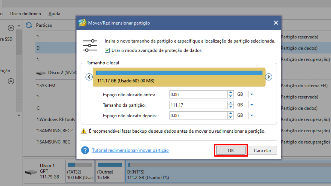 Pode clicar em OK sem se preocupar