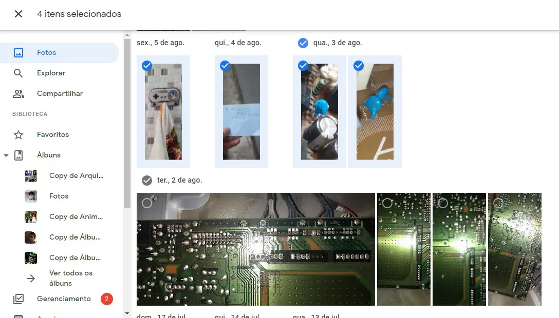 Selecione as fotos - Como deletar uma ou todas fotos do Google Fotos