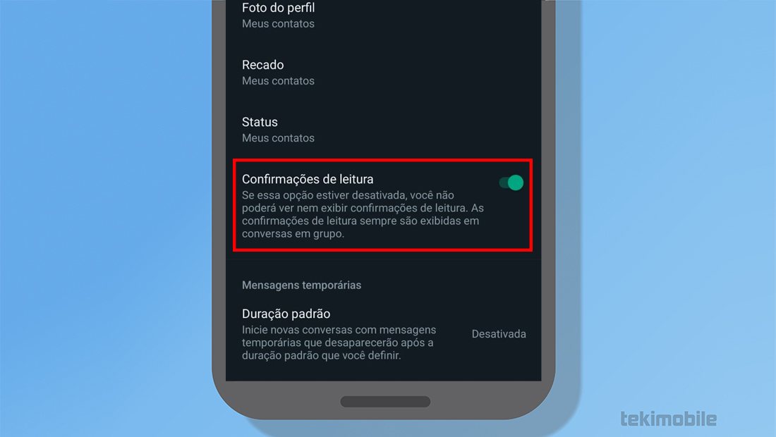 Depois você terá aprendido como tirar confirmação de leitura no WhatsApp