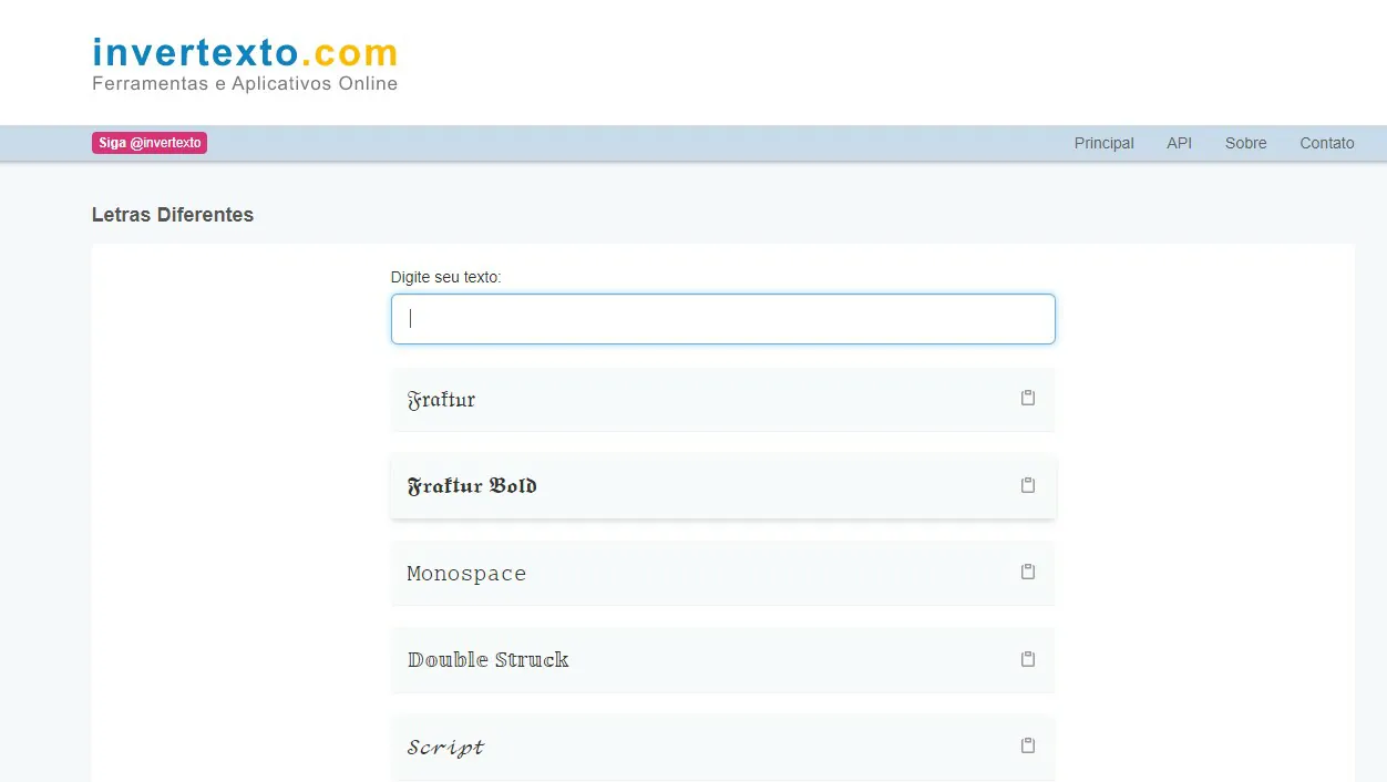 invertexto - Fontes para nicks 5 sites com fontes e caracteres especiais
