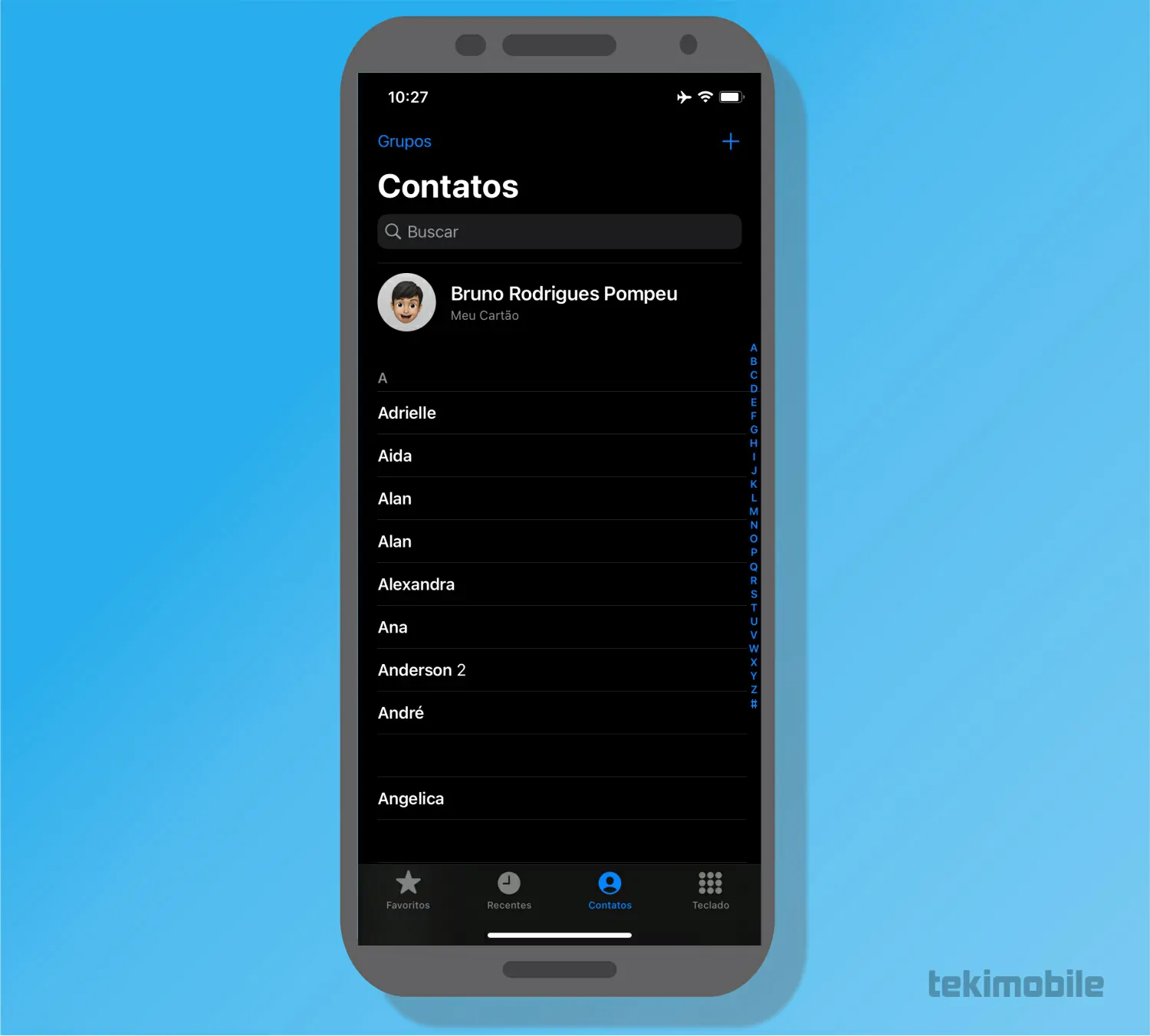 toque sobre o contato que deseja bloquear - Como bloquear contatos e ligações no iPhone