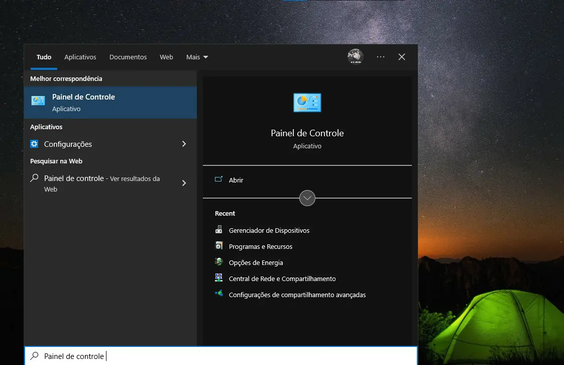 Clique em Painel de controle - 6 maneiras de como liberar espaço no PC