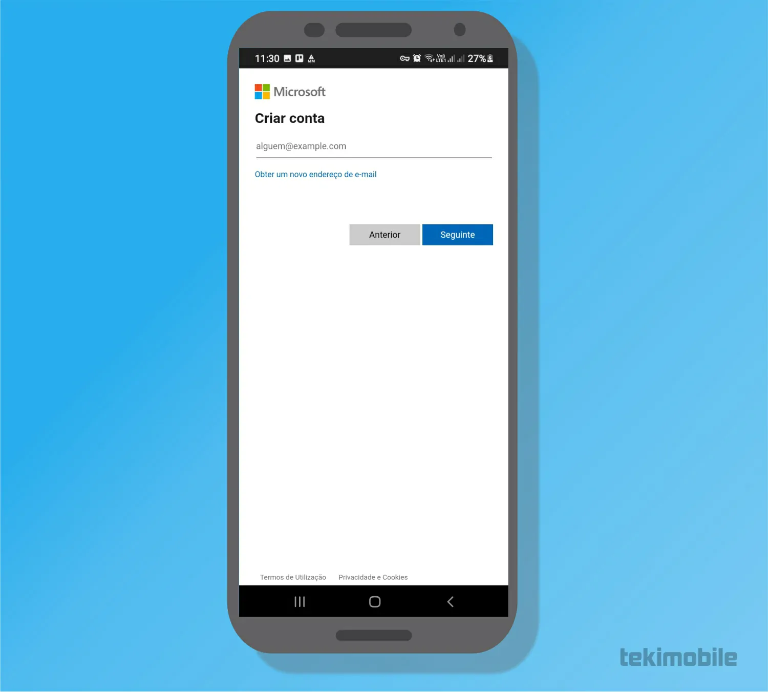 Dê um nome a conta - Como criar um e-mail no Outlook