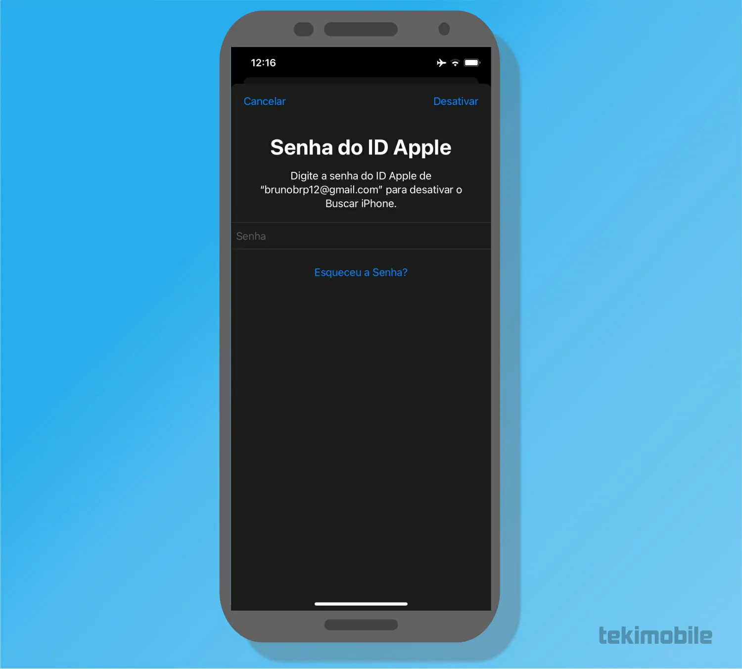 Entre com sua senha - Como deslogar e logar no iCloud no iPhone