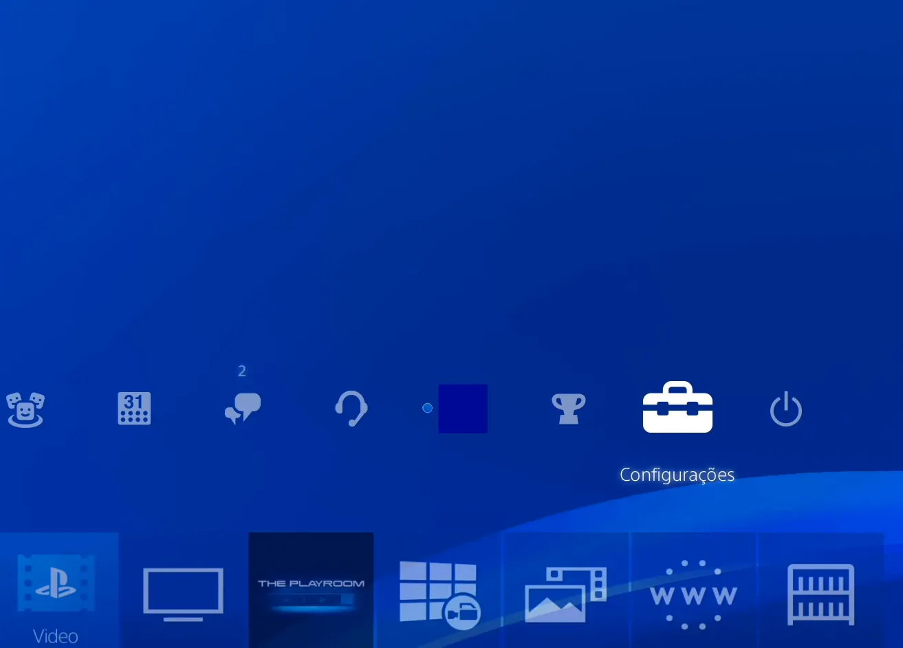 Entre em configurações - Como atualizar jogos no PS4 e PS5
