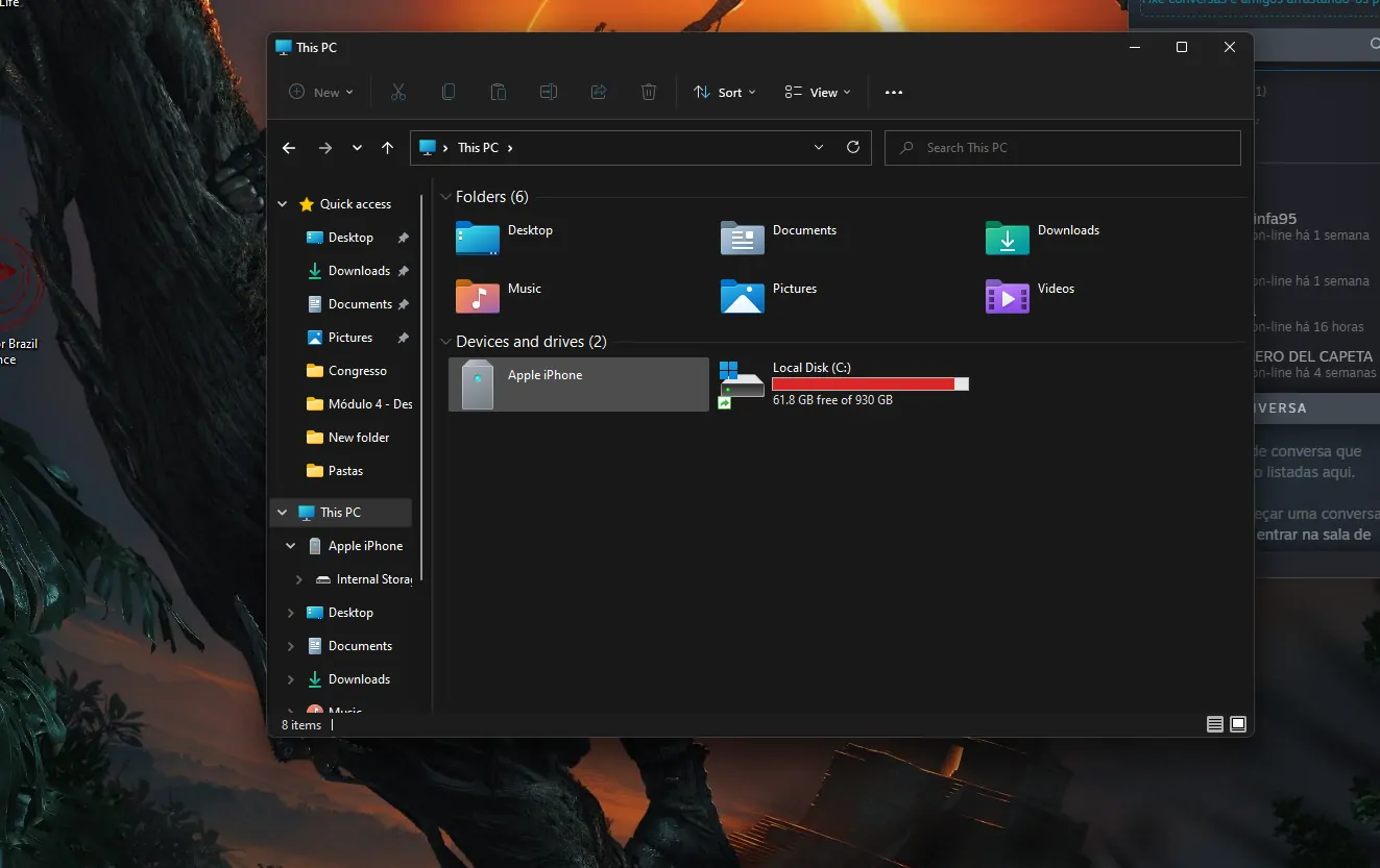 Localize o dispositivo - Como copiar fotos do iPhone para o PC Windows