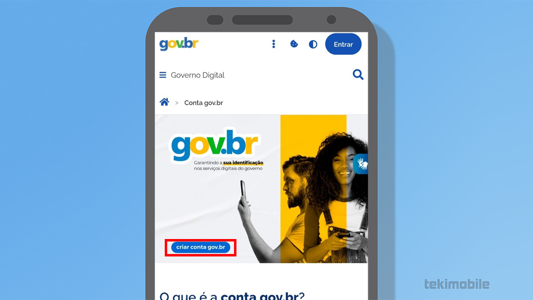 Com esses passos já será possível iniciar o cadastro