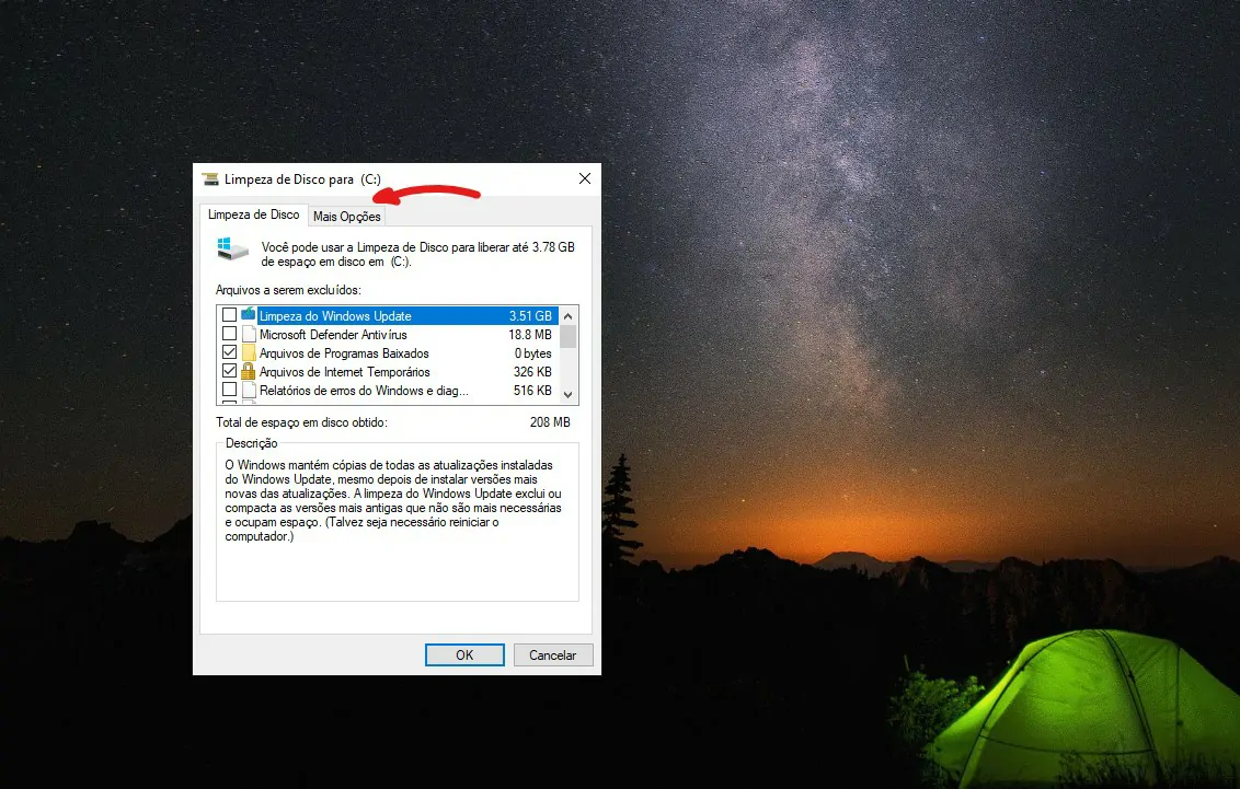 Selecione mais opções - 6 maneiras de como liberar espaço no PC