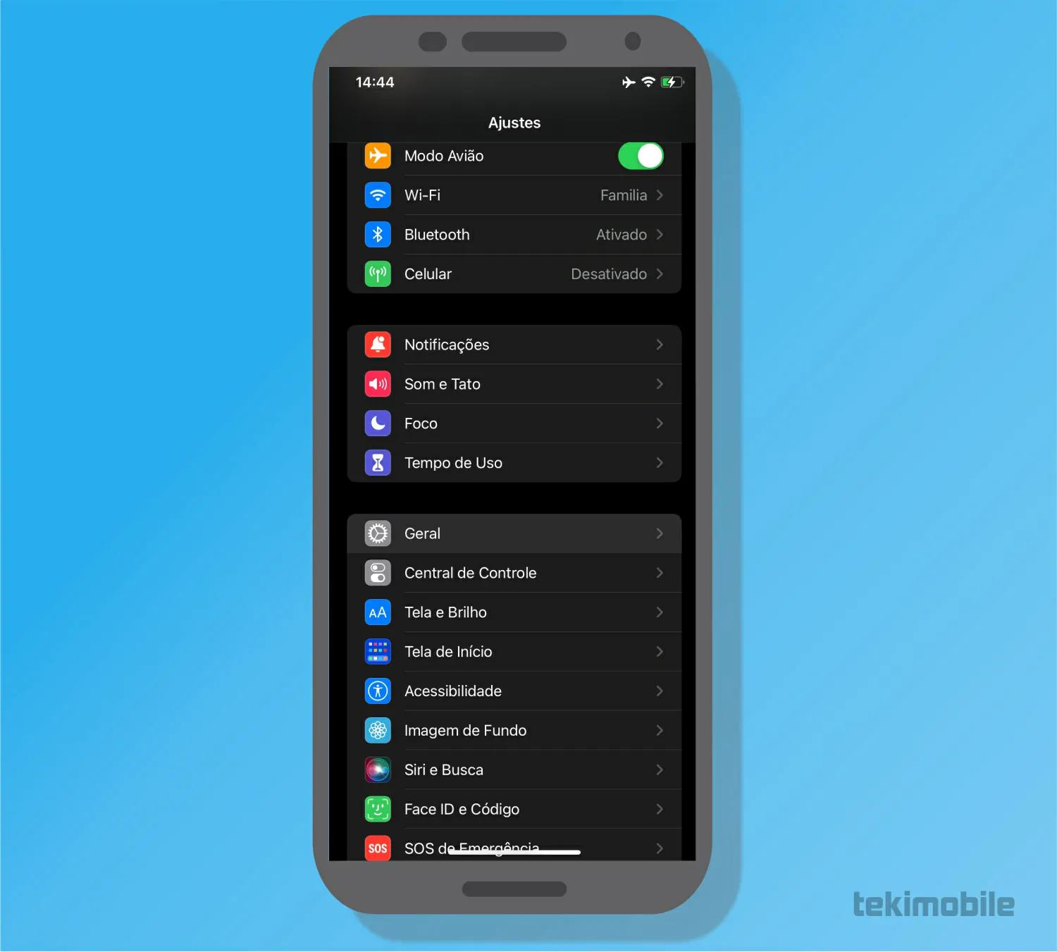 Toque em Geral - Como atualizar o iPhone