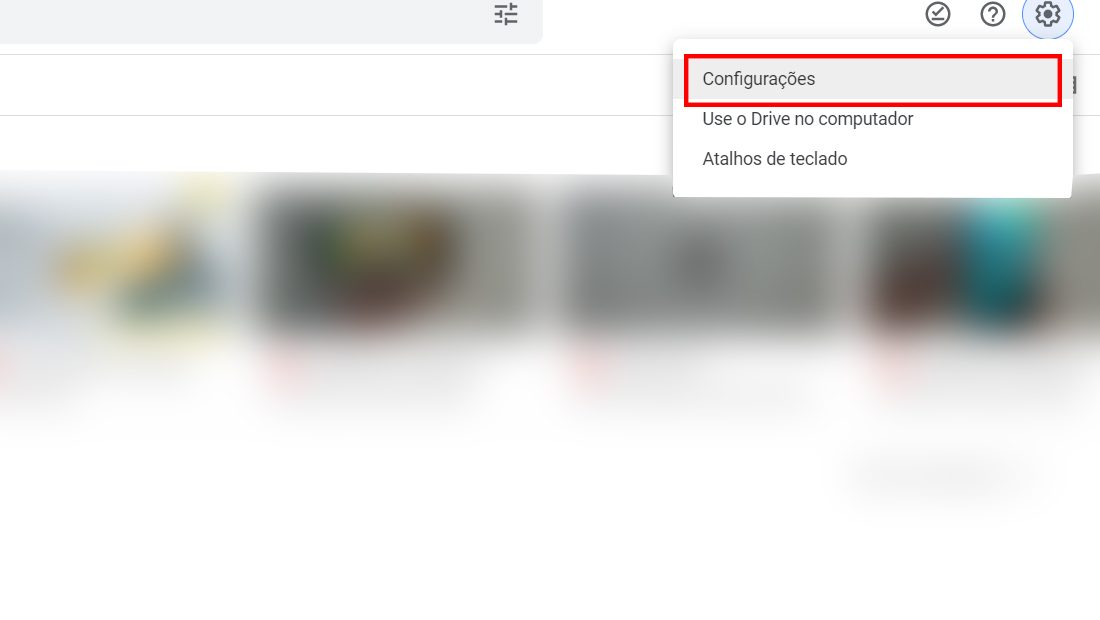 Será a primeira opção da aba