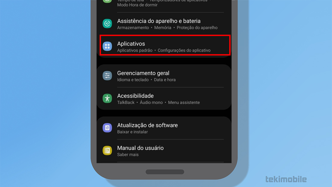 Em cada celular esse processo pode ser diferente