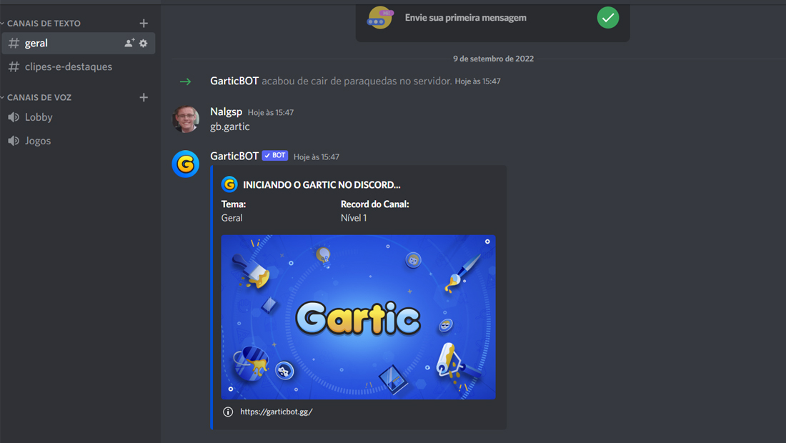 Se divirta depois do comando