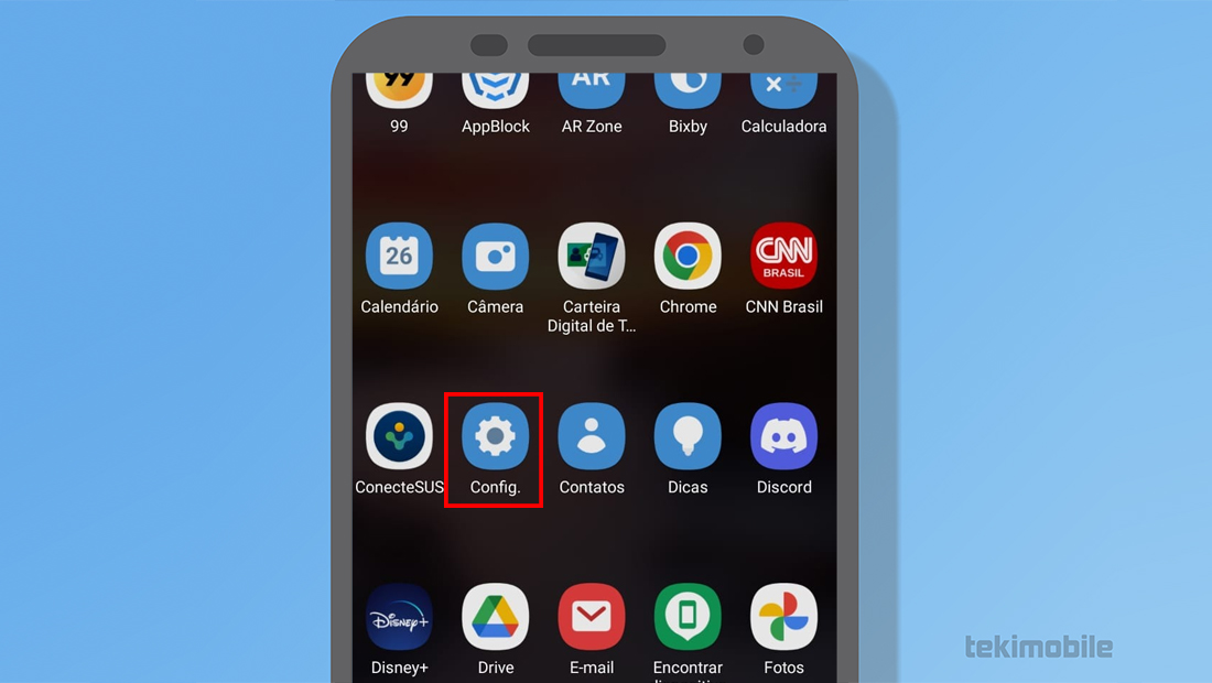 Não importa a maneira, vá nas configurações do seu Android