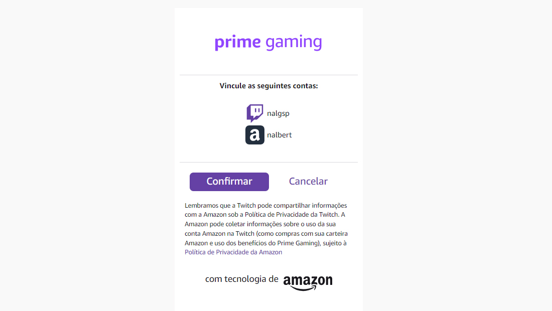 Realize uma verificação antes de confirmar