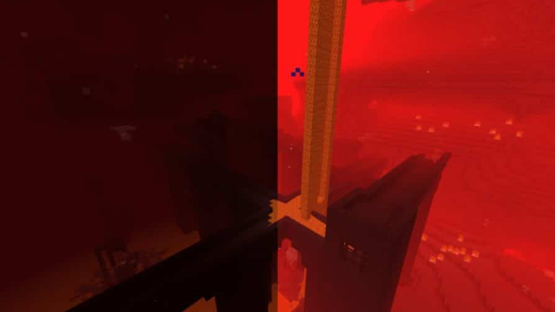 Encontre a fortaleza do Nether usando o eixo