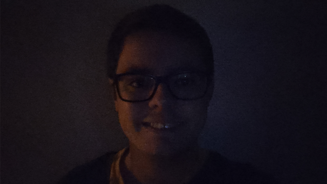 Foto noturna com câmera frontal