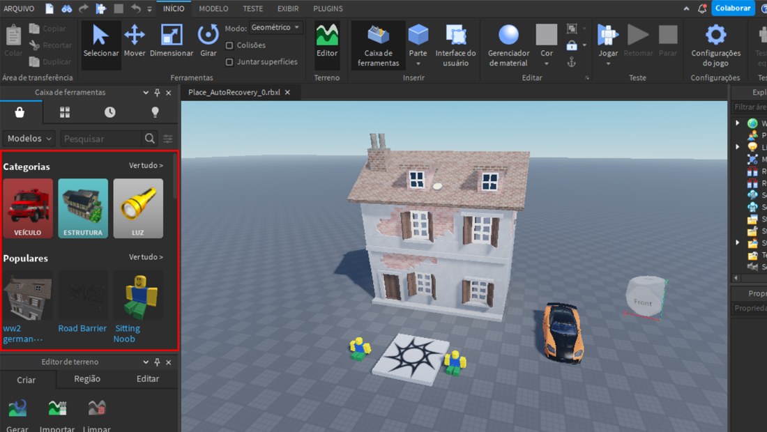 O Roblox Studio é totalmente personalizável