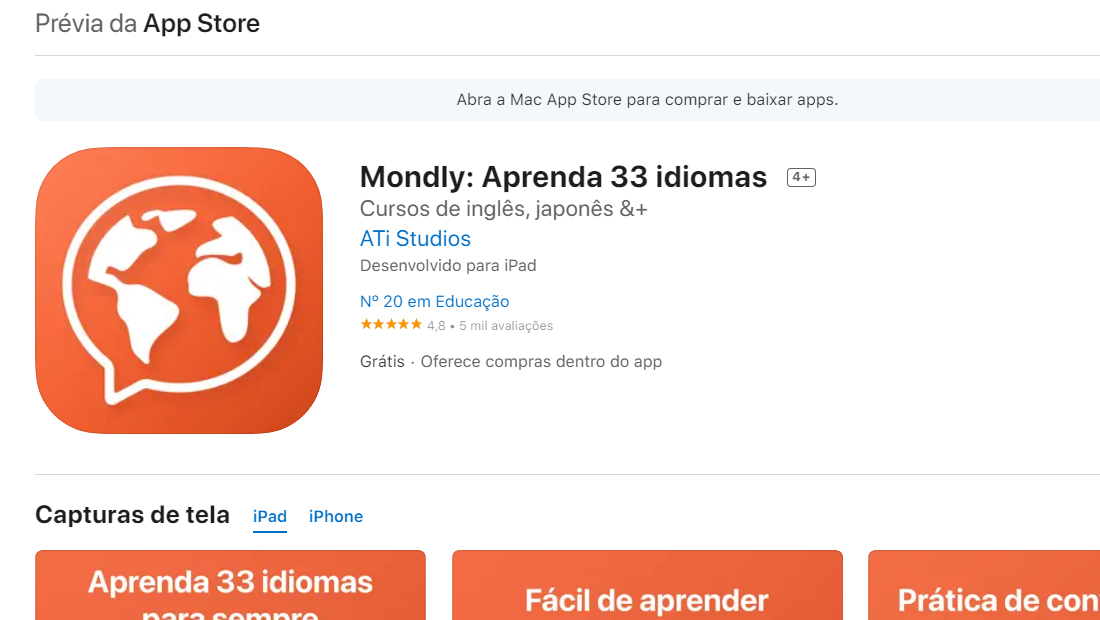 Um app que ensina mais do que inglês