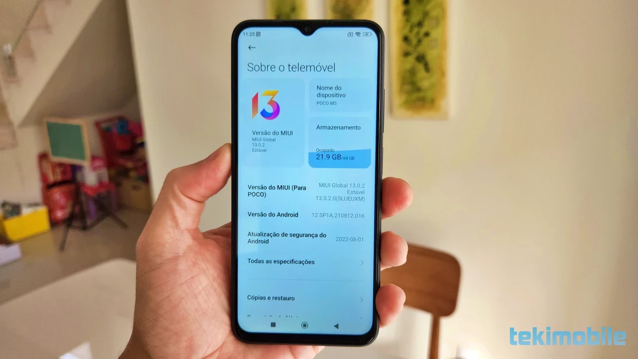 Poco M5 imagem do sistema MIUI 13