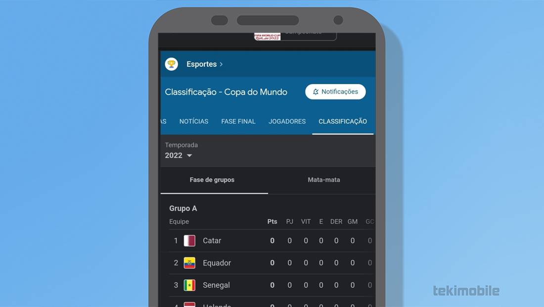 A tabela do Google é completa (Imagem: Nalbert/Tekimobile)