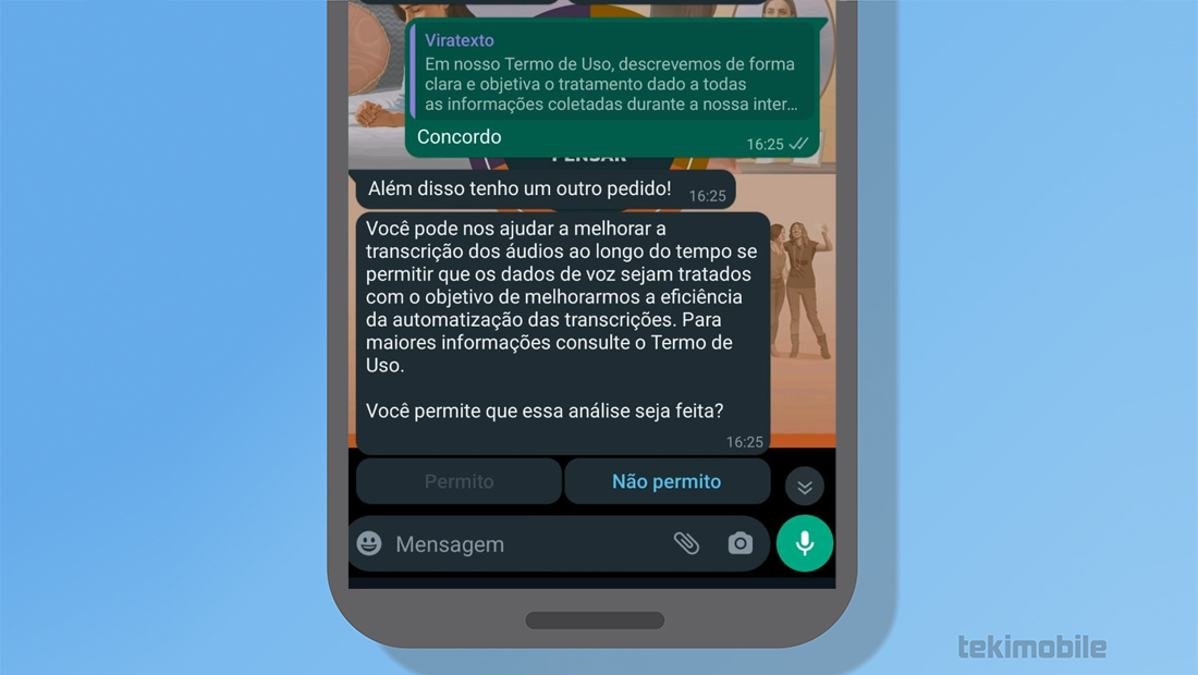 Leia e dê as permissões necessárias