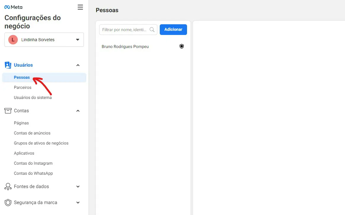 Clique em Pessoas - Como acessar o Gerenciador de negócios do Facebook [e para que serve]