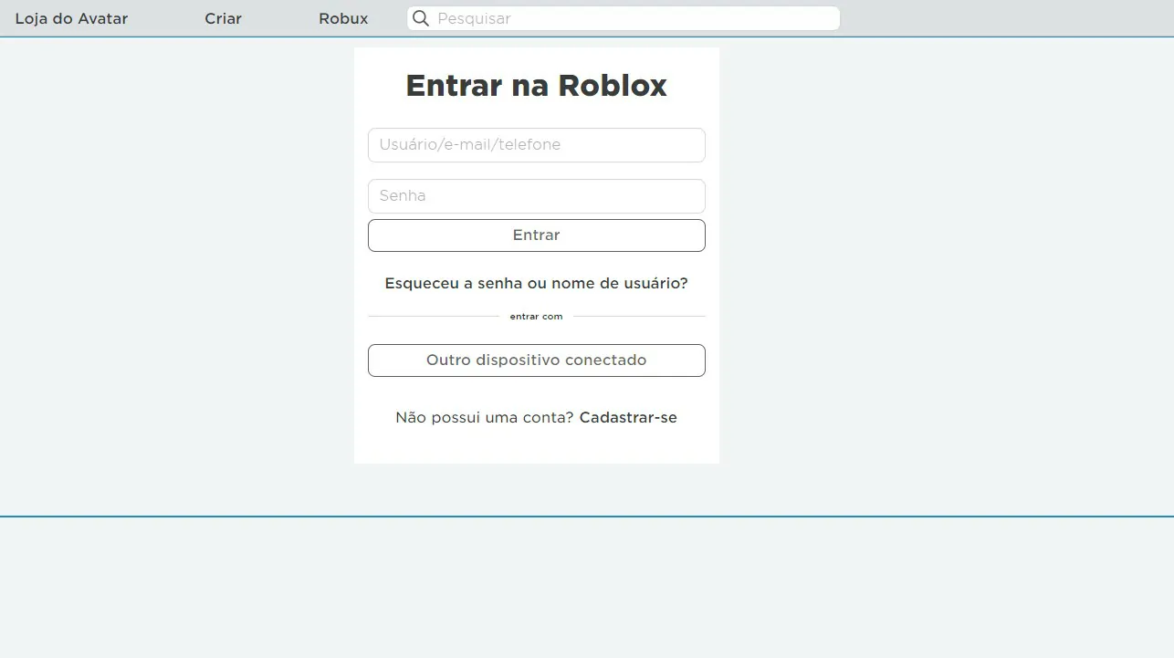 Entre com seu login - Como inserir música e sons no Roblox