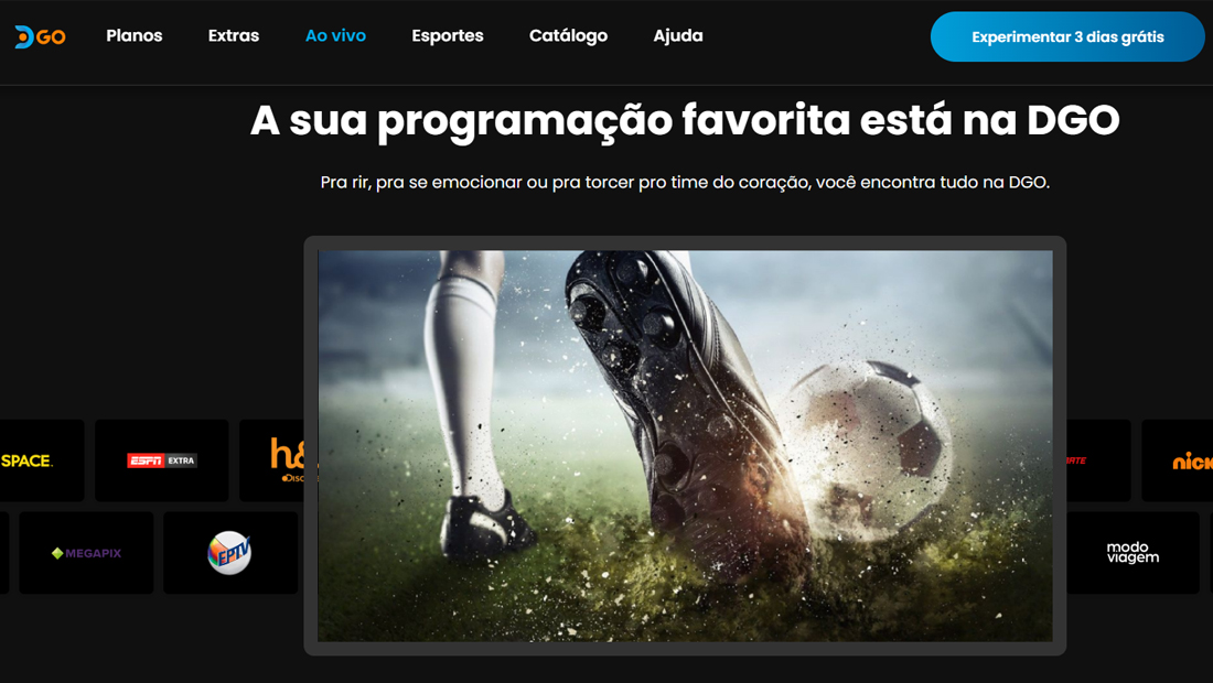 A DGo é a primeira opção para assistir TV online