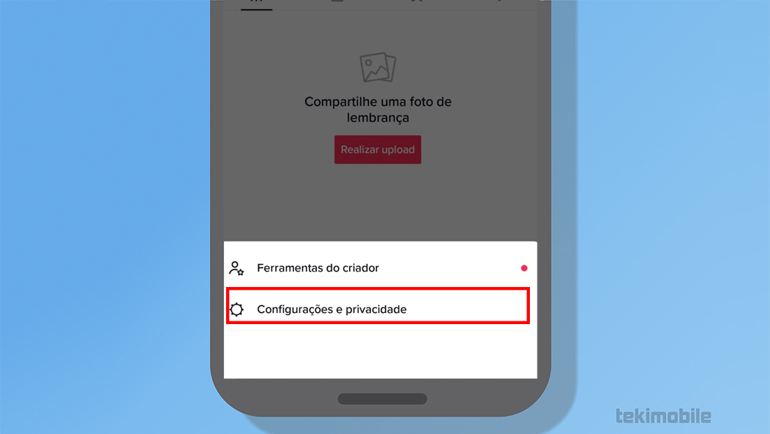 configurações desativar conta do tiktok