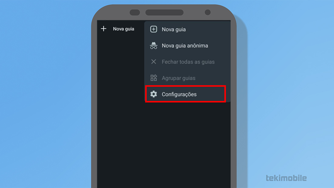 A opção está facilmente localizada