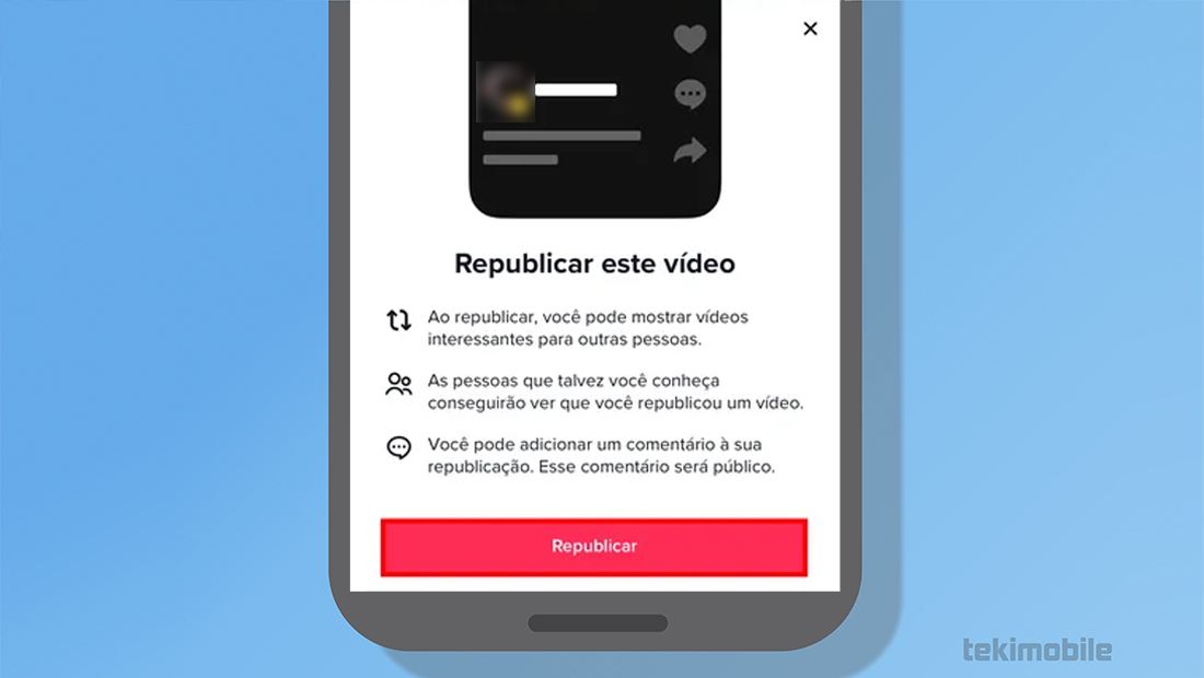 Aprenda como republicar vídeo no TikTok