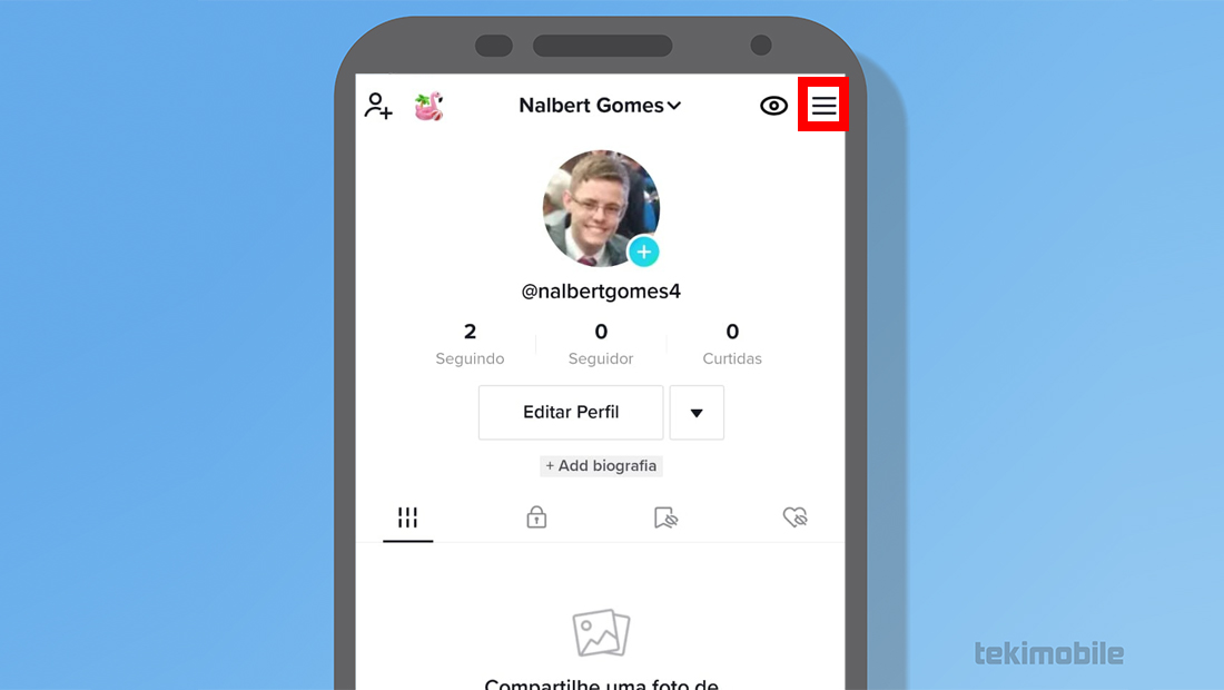 desativar a conta do tiktok barras
