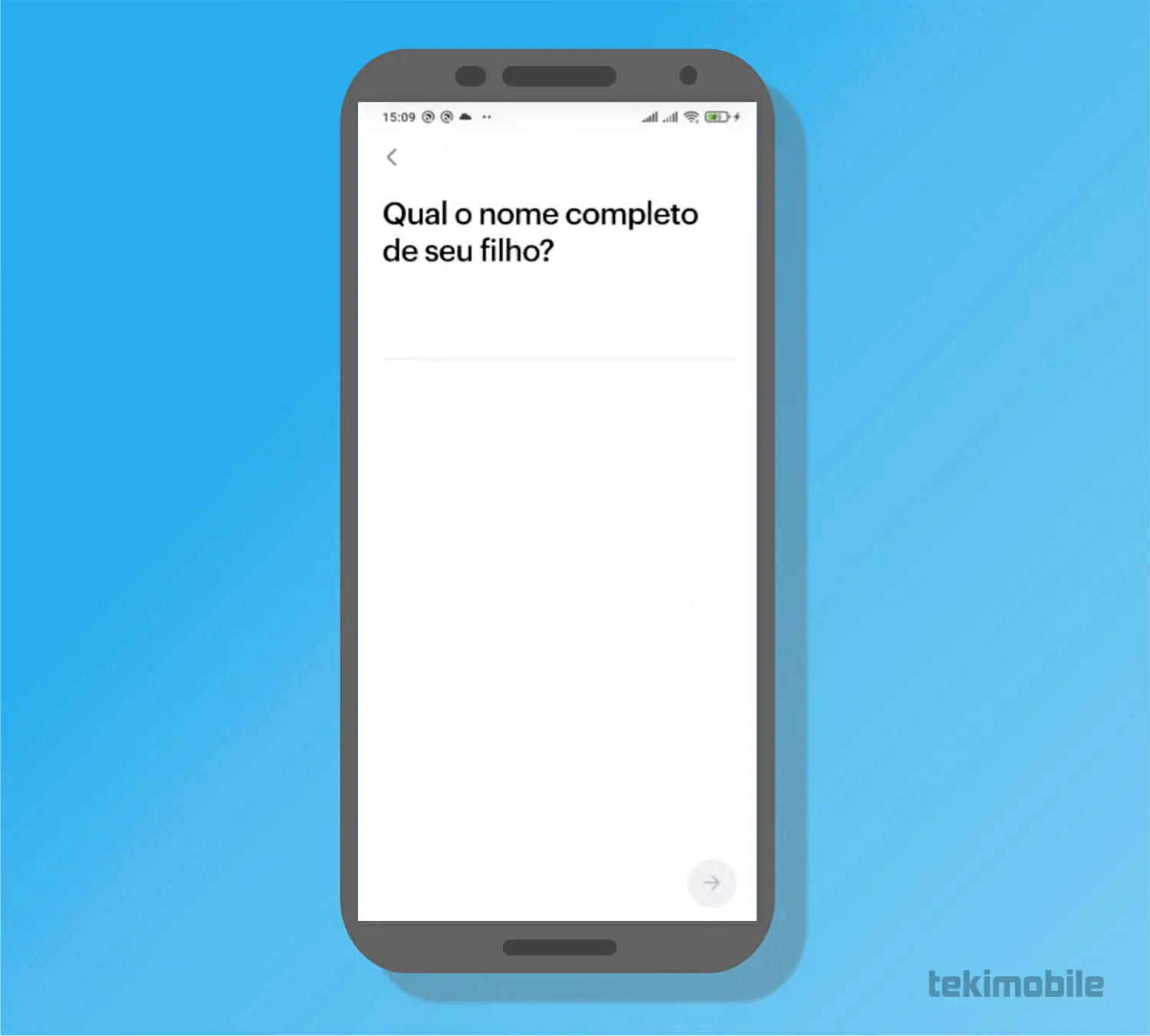 Entre com o nome do seu filho - Como abrir conta no Nubank para menores de 18 anos