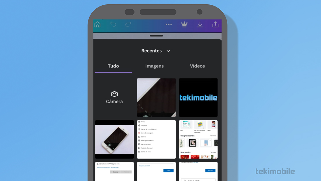 Como colocar marca d água no Canva celular
