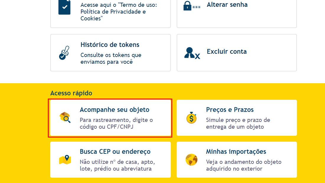 Como descobrir código de rastreamento dos Correios pelo CPF cadastro