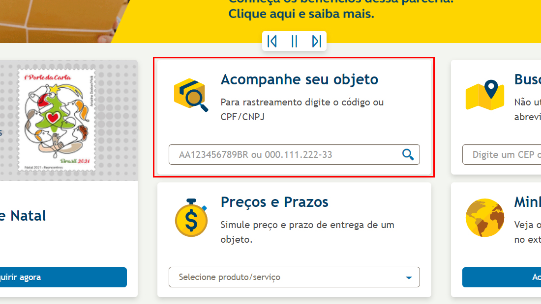 Como descobrir código de rastreamento dos Correios pelo CPF digite o cpf