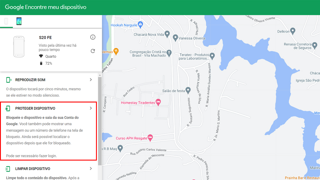 Como rastrear celular pelo Google proteger