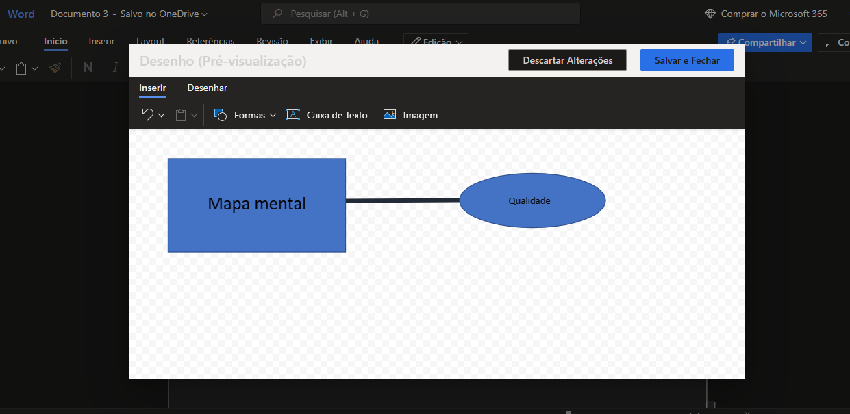Crie os outros balões - Como fazer um mapa mental no Word