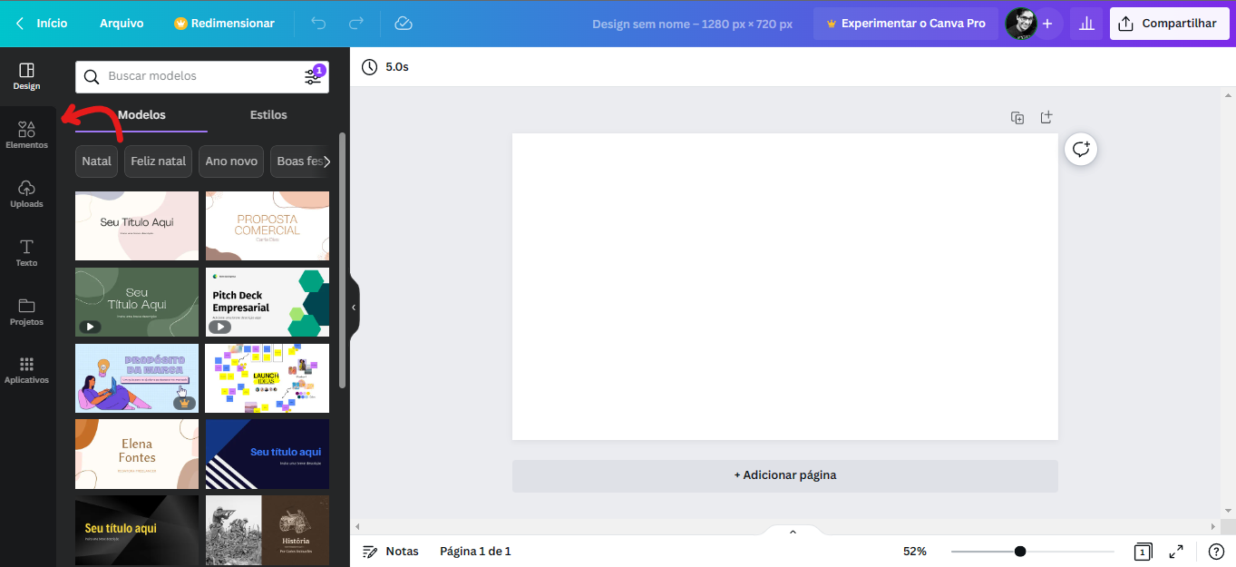 Selecione uma das ferramentas - Como usar o Canva [para iniciantes]
