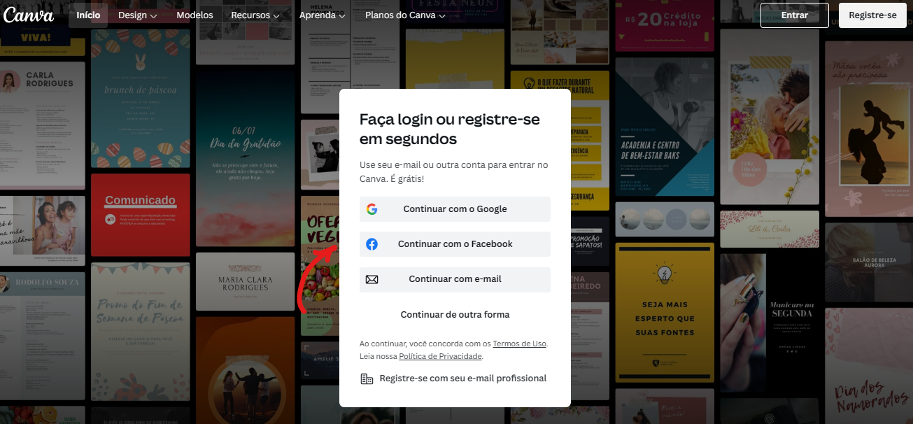 Selecione uma dos emails - Como usar o Canva [para iniciantes]