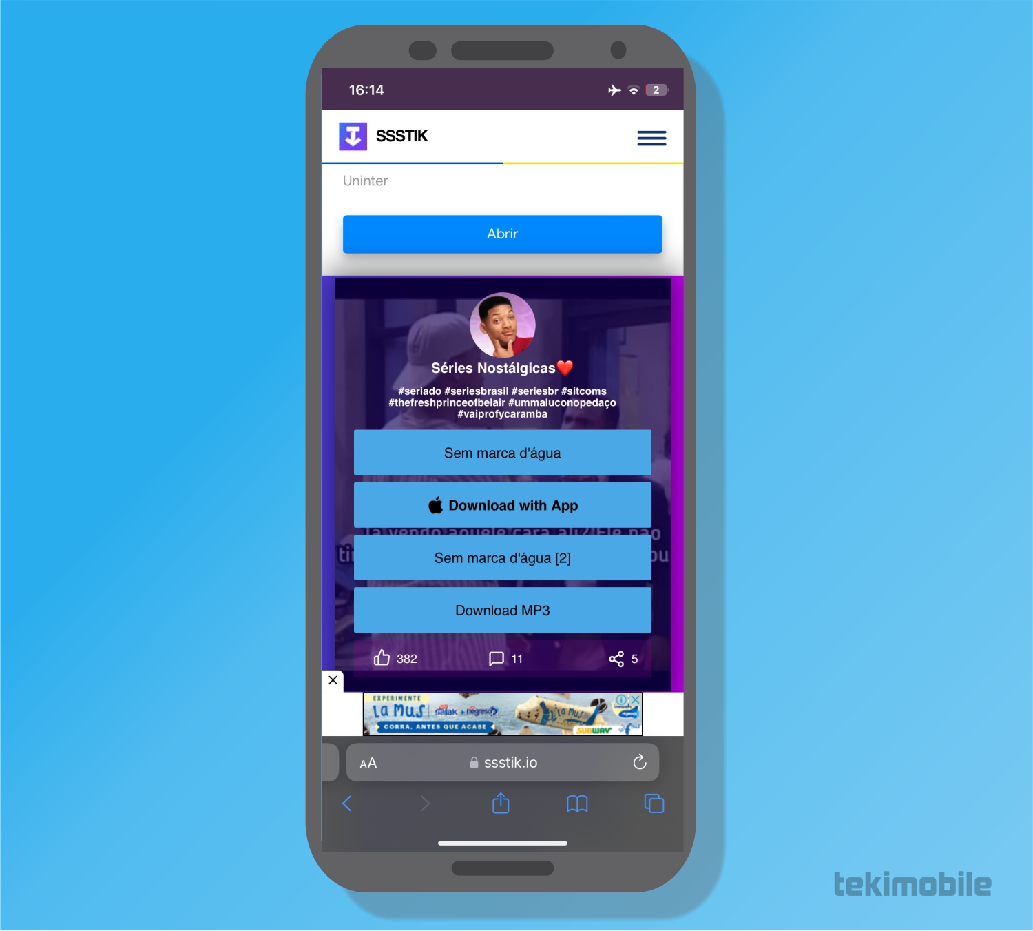 Toque em Baixar MP3 - Como baixar músicas do TikTok