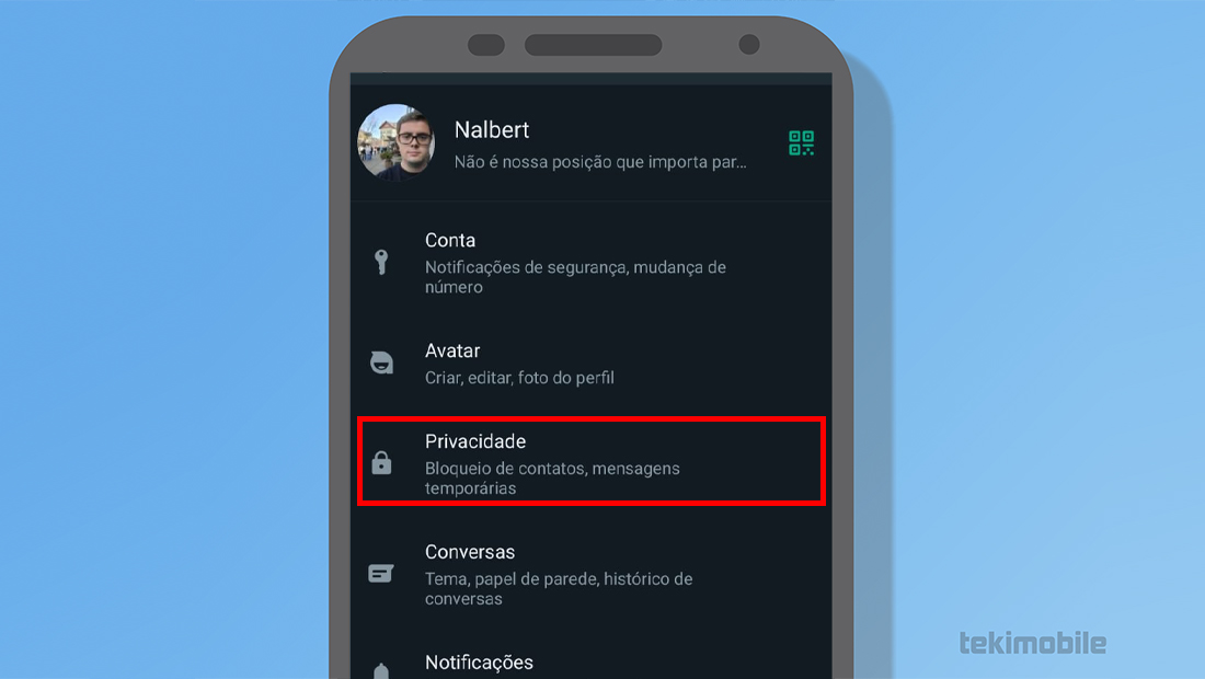 como bloquear prints de conversas whatsapp privacidade